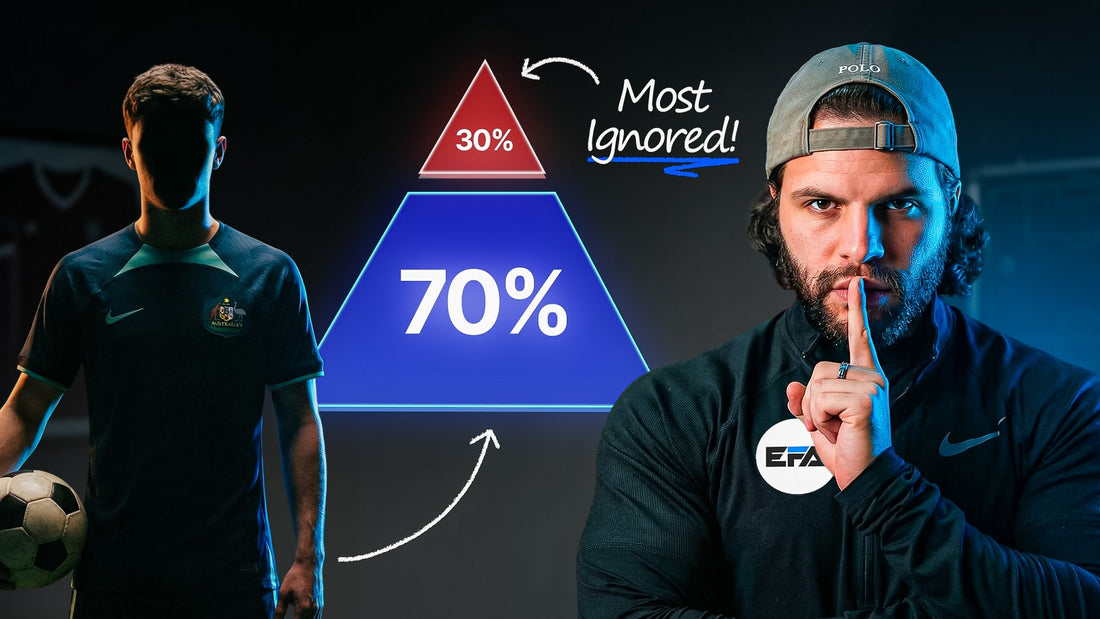 Young footballers at a trial being observed by coaches for attitude, body language, and performance